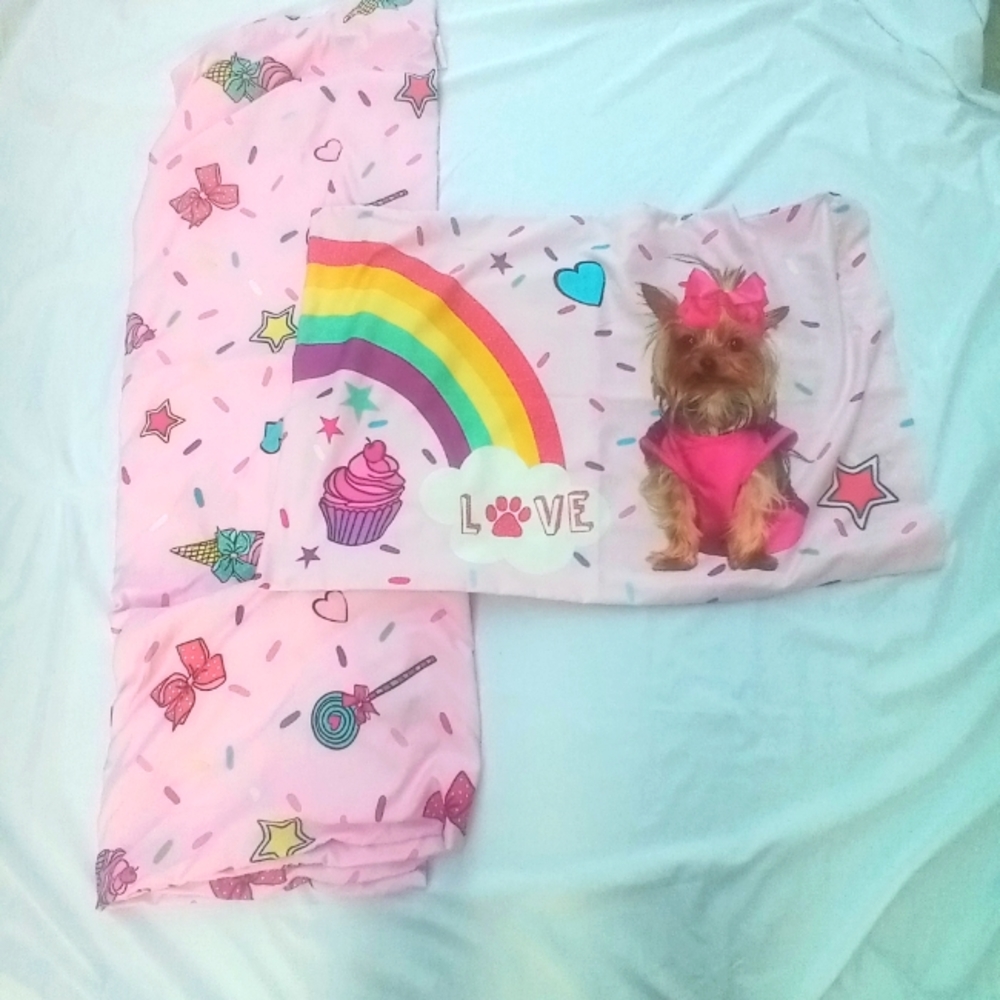 JoJo Siwa Twin Flat Sheet With 1 Pillowcase 2 Decorative Pillow & 1 Book Xtra